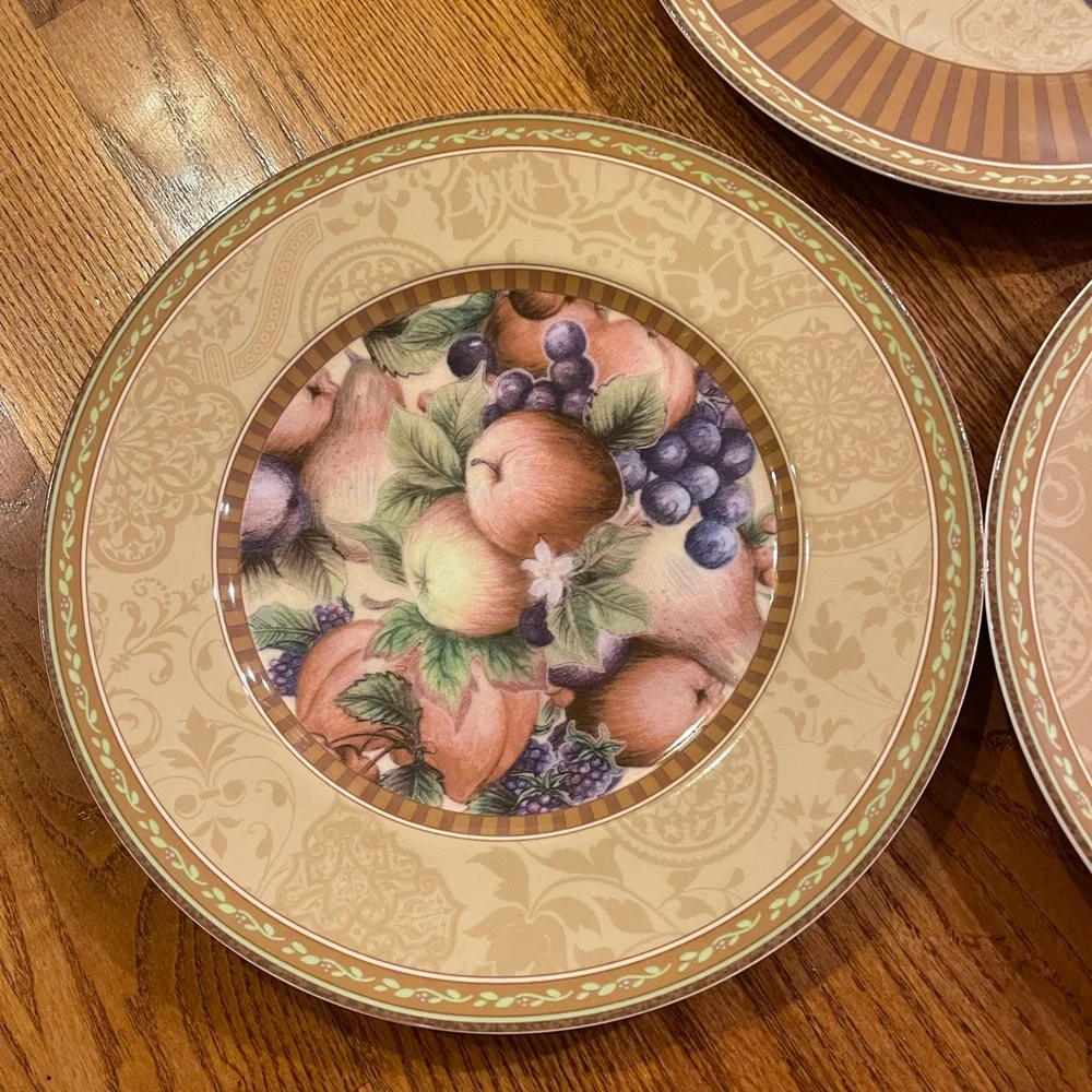 3 New Fitz and Floyd classic choices Tuscany 9” salad plates